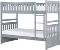 Grey Twin Over Twin Bunk Bed K9974