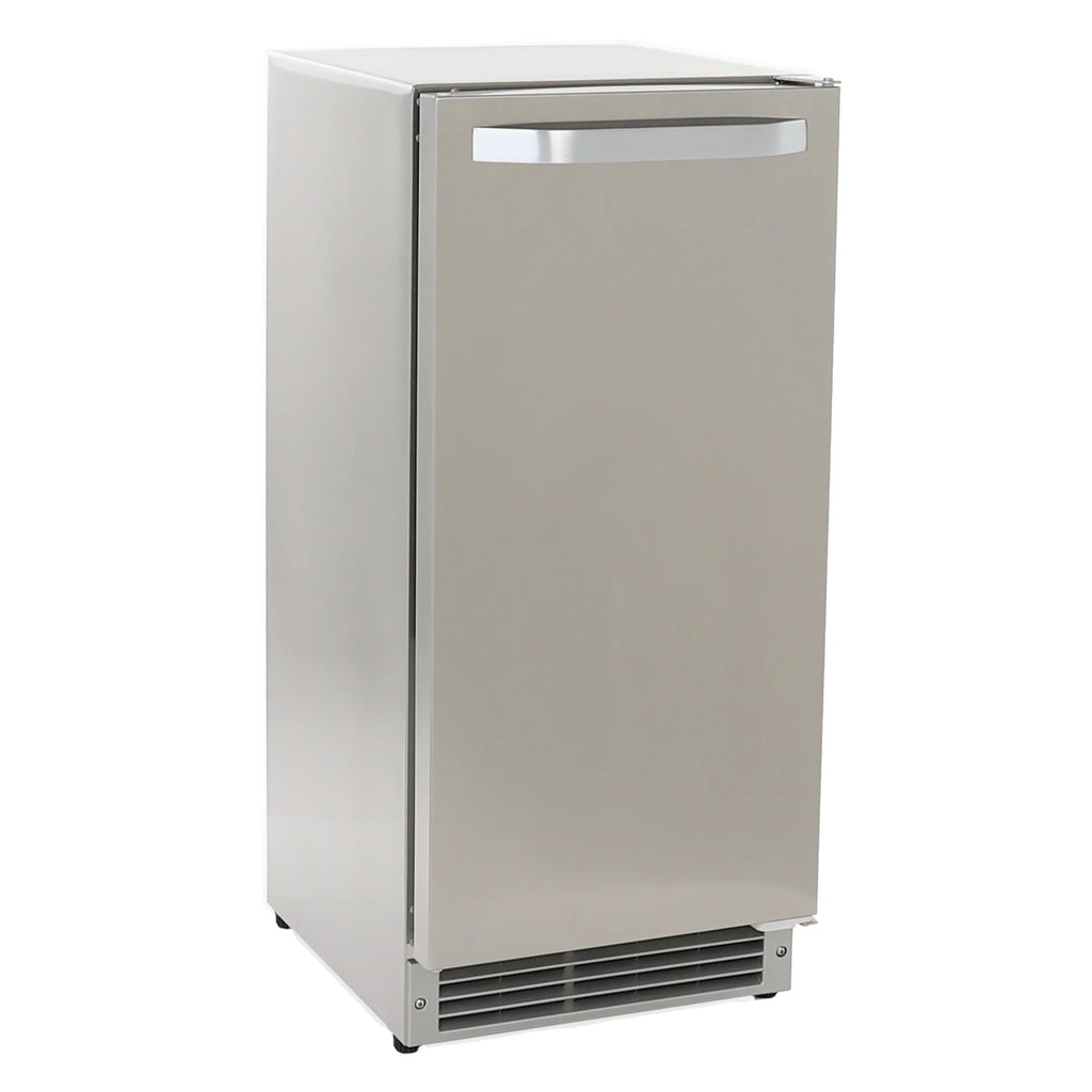 Shallow Depth Outdoor Built-In Undercounter Ice Maker, 15", 25 lbs, Stainless Steel L55631