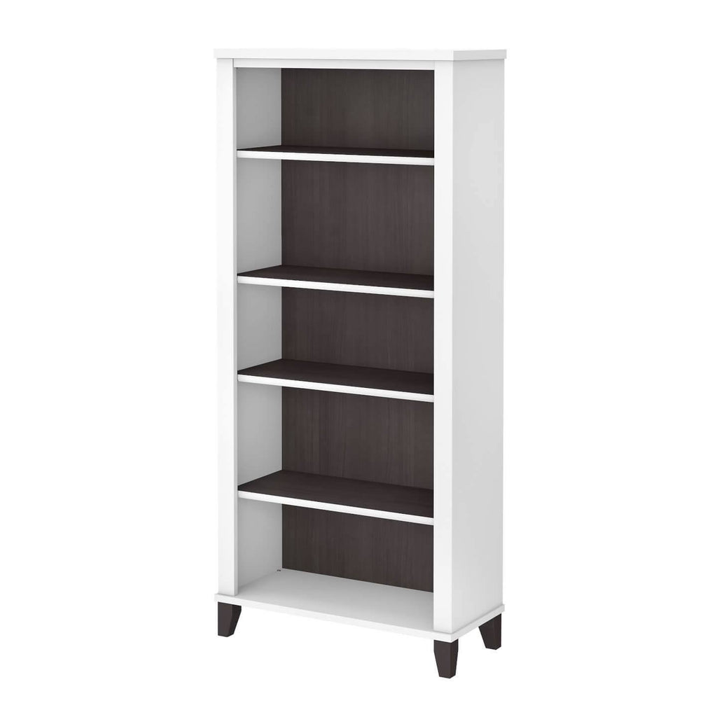 White 5 Shelf Bookcase D7134