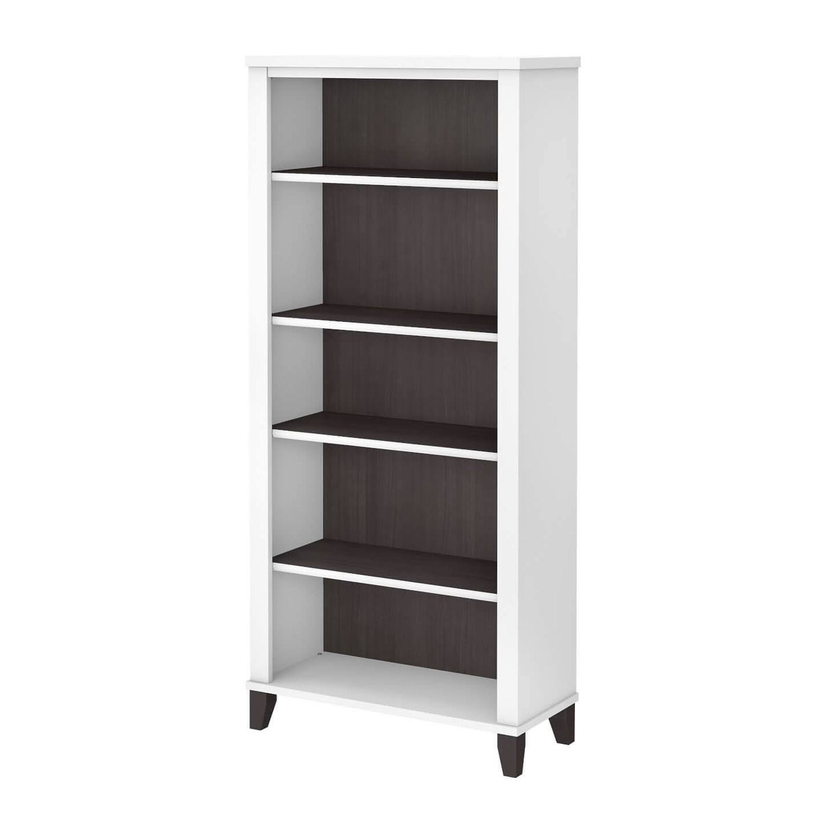 White 5 Shelf Bookcase D7134