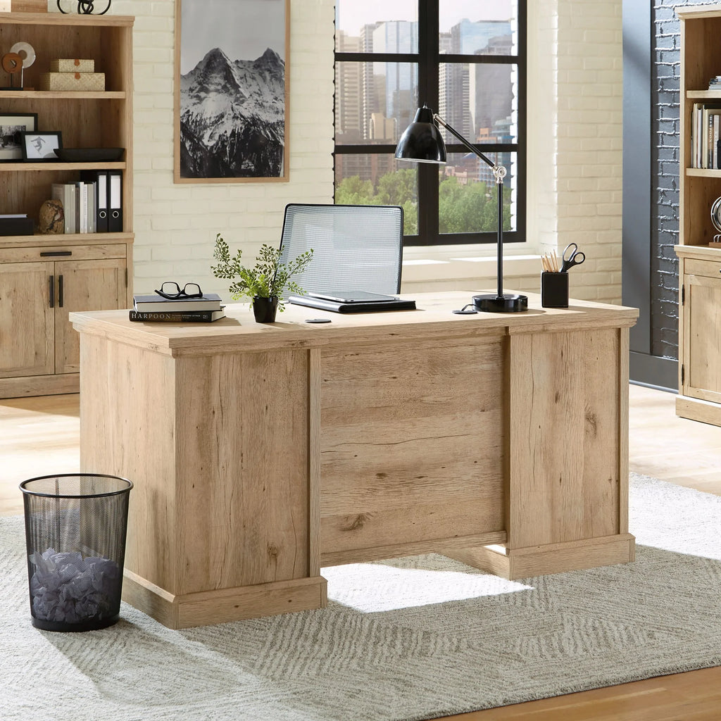 60" Engineered Wood Double Pedestal Desk F8293