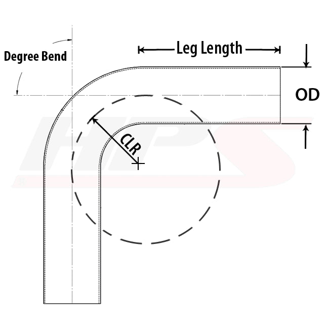 4.5x22 OD 80 Degree Bend 6061 Aluminum Elbow Pipe 15 Gauge M2059